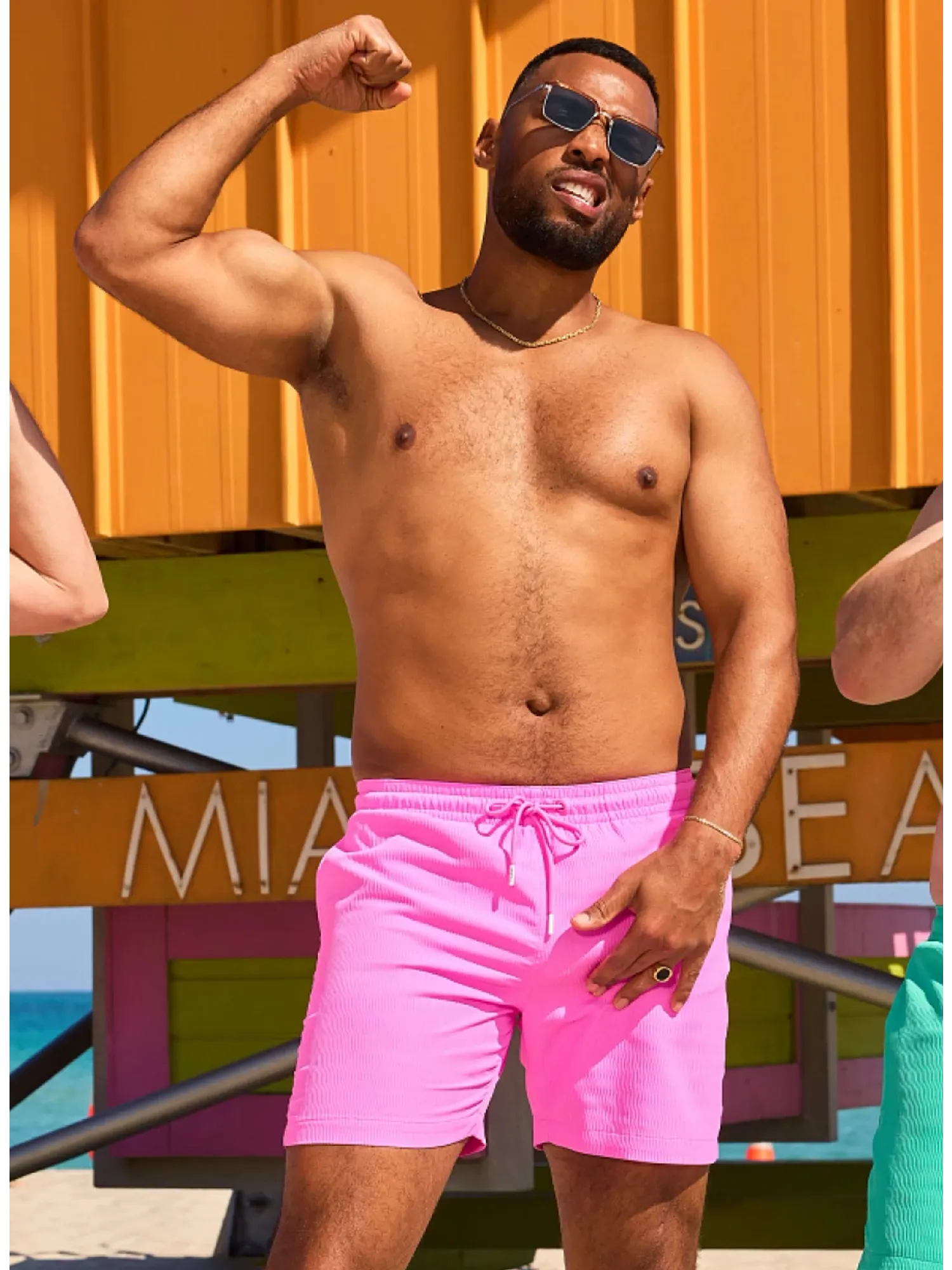 The Flamingo Fizzes 5.5" (Textured Lined Swim) - Image 2